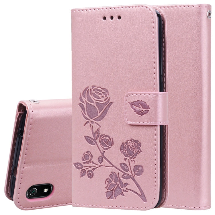 Rose Embossed Horizontal Flip PU Leather Case with Holder & Card Slots & Wallet for Xiaomi Redmi 7A