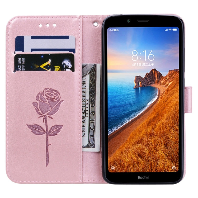 Rose Embossed Horizontal Flip PU Leather Case with Holder & Card Slots & Wallet for Xiaomi Redmi 7A