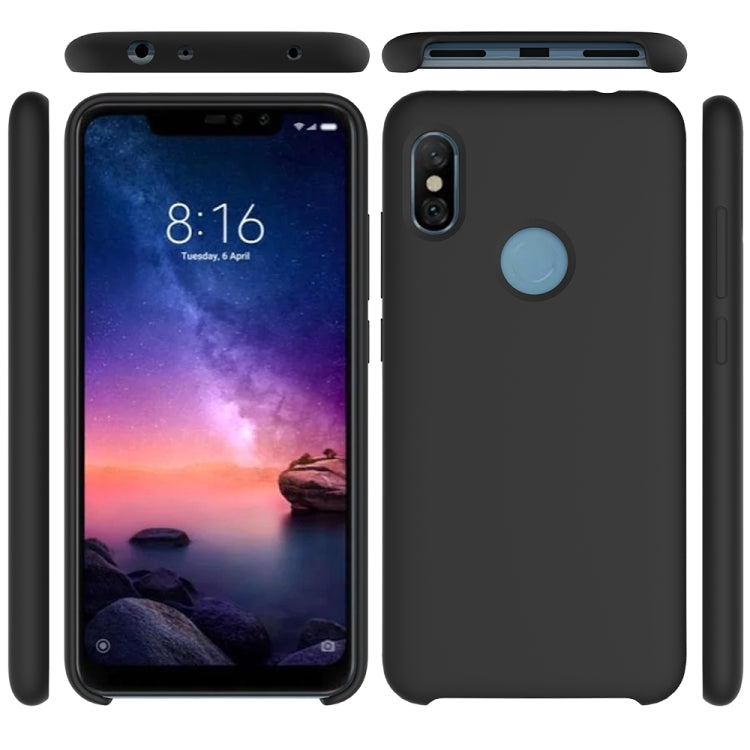 Solid Color Liquid Silicone Dropproof Protective Case for Xiaomi Redmi Note 6 Pro