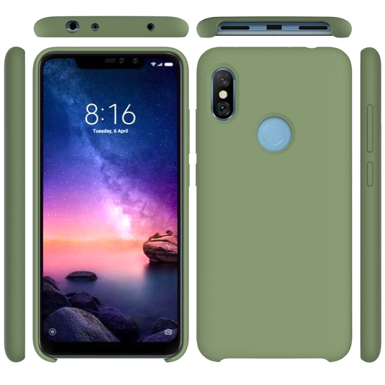 Solid Color Liquid Silicone Dropproof Protective Case for Xiaomi Redmi Note 6 Pro