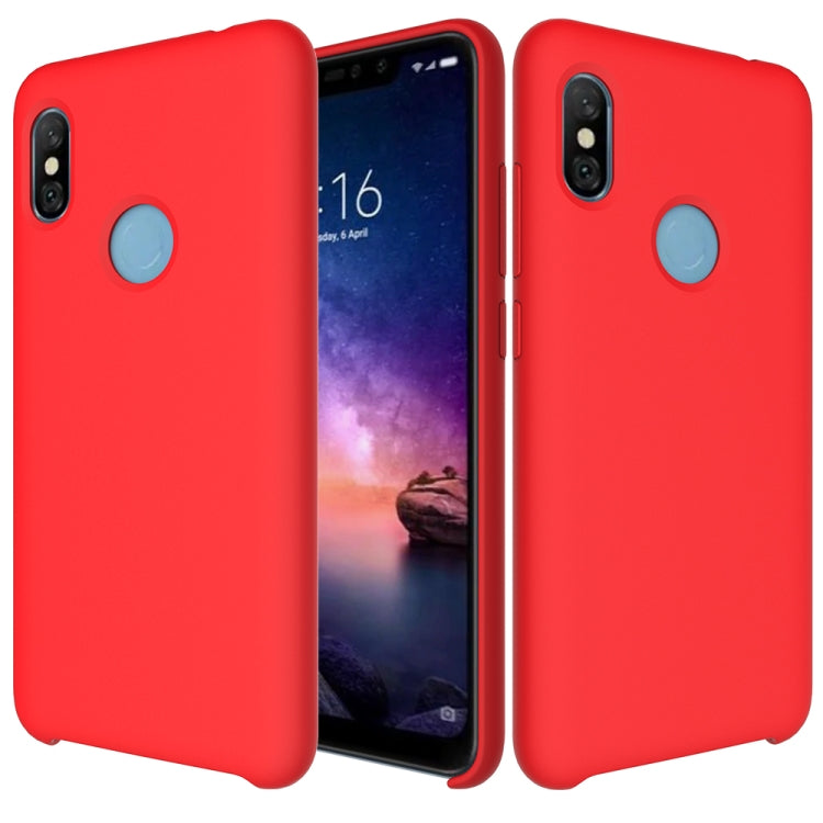 Solid Color Liquid Silicone Dropproof Protective Case for Xiaomi Redmi Note 6 Pro