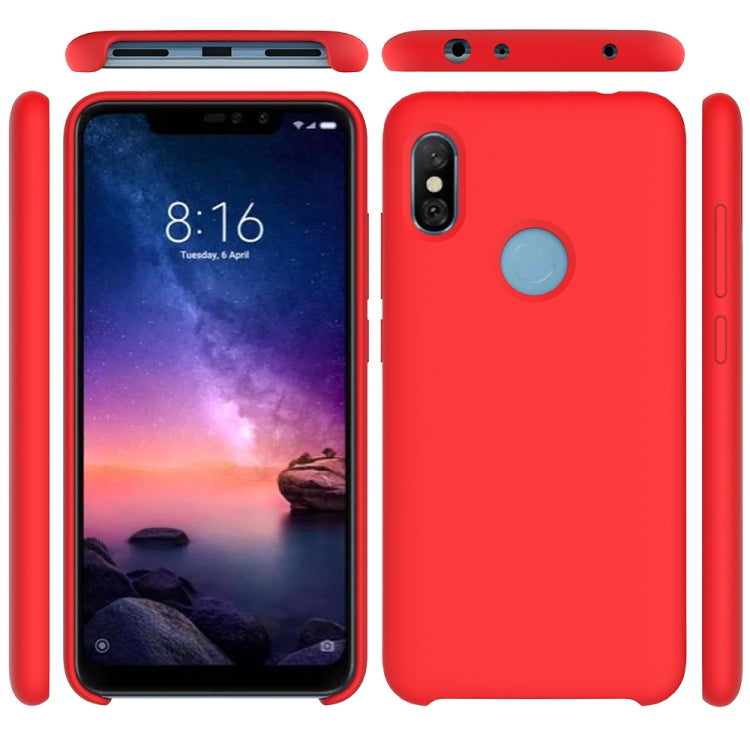 Solid Color Liquid Silicone Dropproof Protective Case for Xiaomi Redmi Note 6 Pro