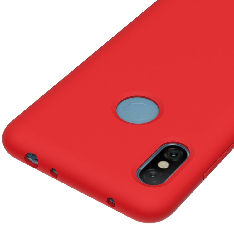 Solid Color Liquid Silicone Dropproof Protective Case for Xiaomi Redmi Note 6 Pro