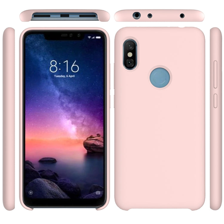 Solid Color Liquid Silicone Dropproof Protective Case for Xiaomi Redmi Note 6 Pro