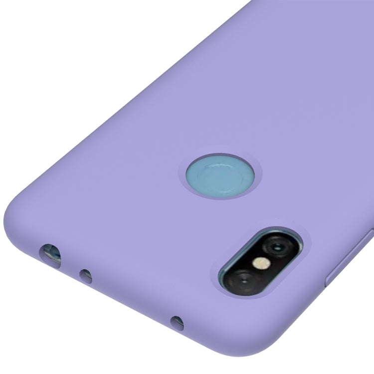 Solid Color Liquid Silicone Dropproof Protective Case for Xiaomi Redmi Note 6 Pro