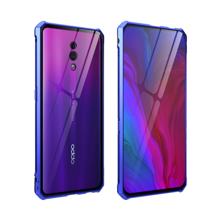 Buckle Series Metal Frame + Tempered Glass Protective Case for OPPO Reno