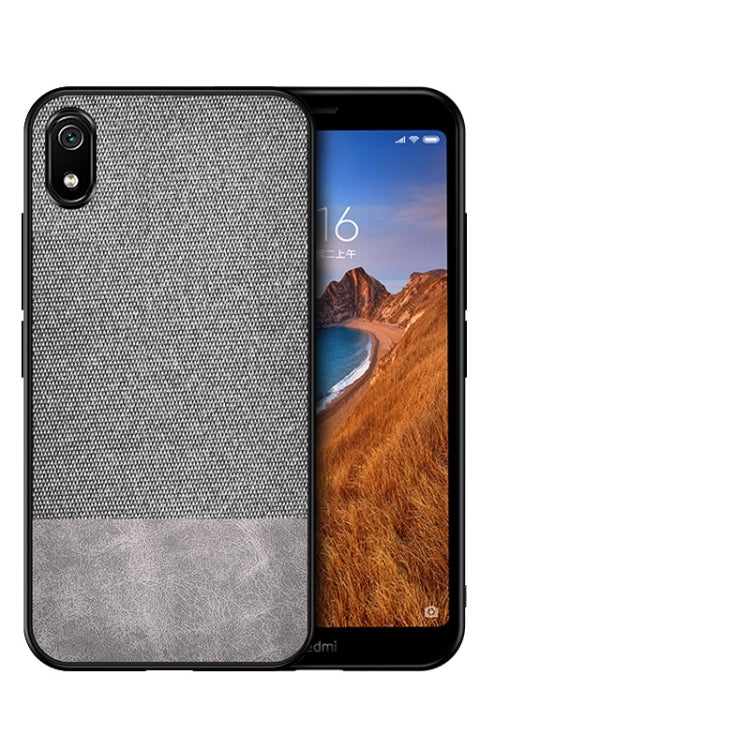 Shockproof Splicing PU + Cloth Protective Case for Xiaomi Redmi 7A