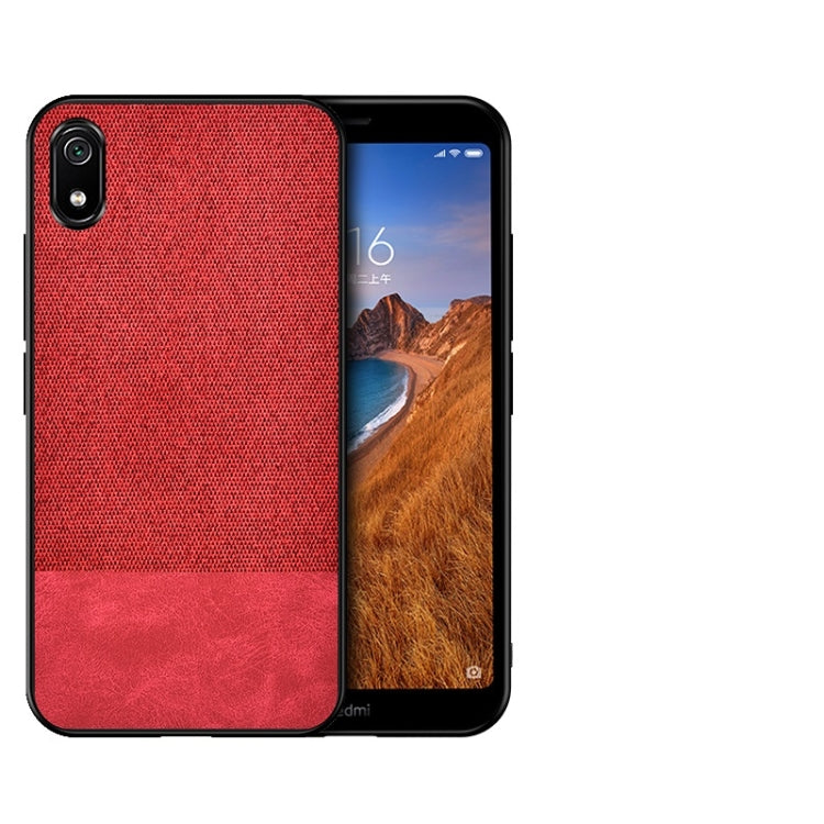 Shockproof Splicing PU + Cloth Protective Case for Xiaomi Redmi 7A
