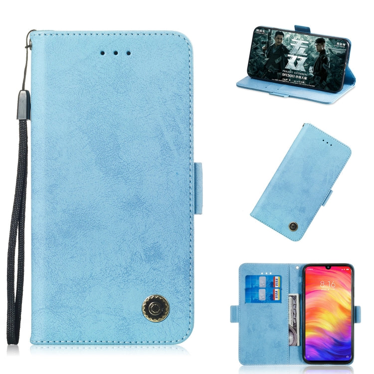 Multifunctional Horizontal Flip Retro Leather Case with Card Slot & Holder for Xiaomi Redmi Note 7
