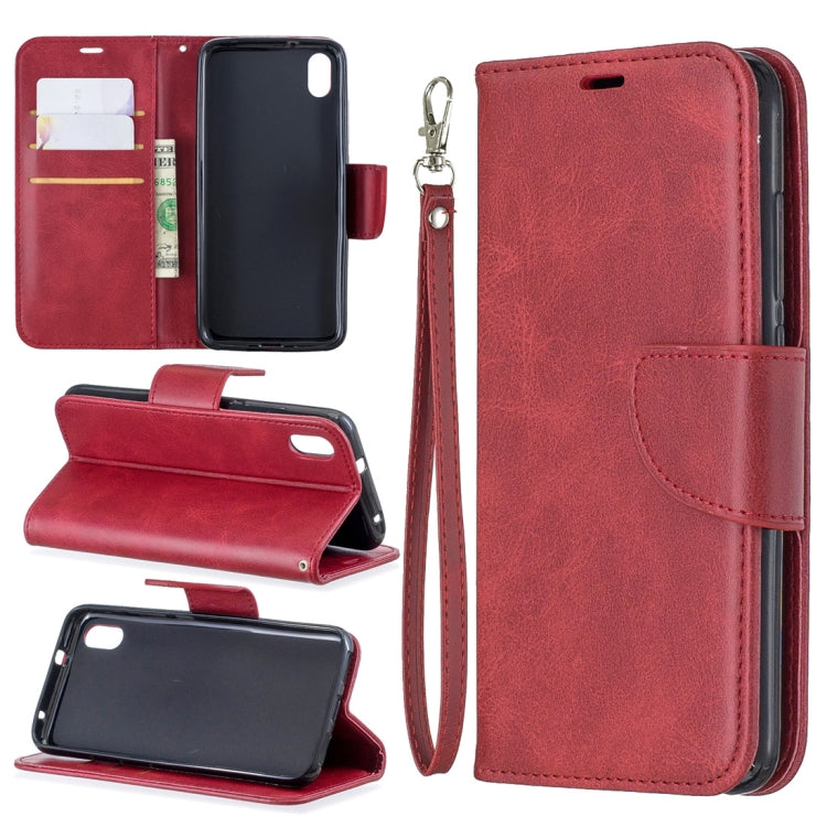 Retro Lambskin Texture Pure Color Horizontal Flip PU Leather Case with Holder & Card Slots & Wallet & Lanyard for Xiaomi Redmi 7A