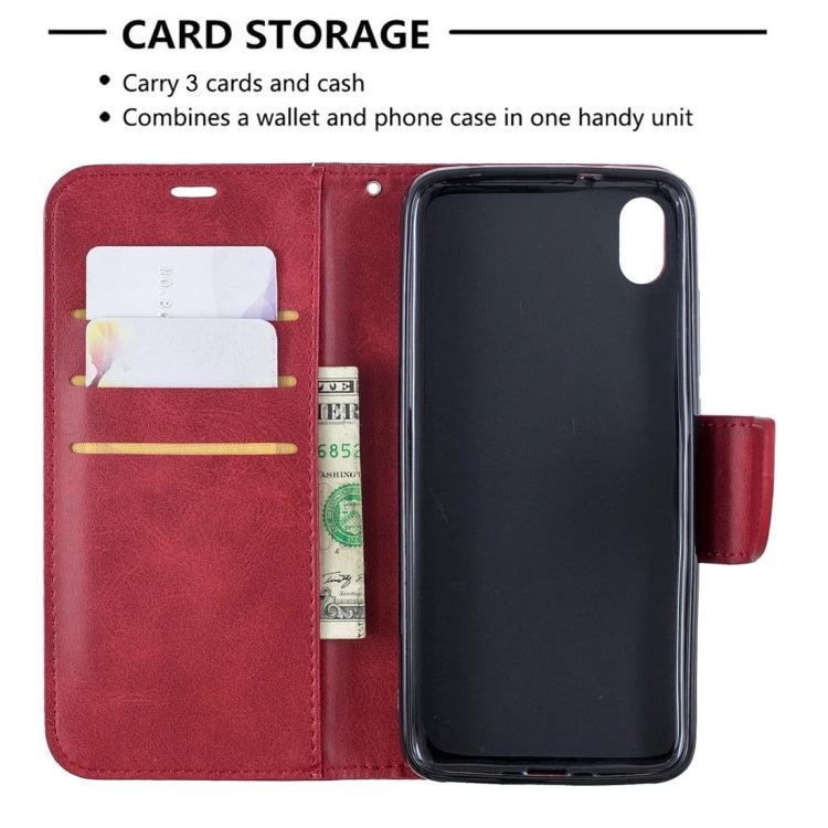 Retro Lambskin Texture Pure Color Horizontal Flip PU Leather Case with Holder & Card Slots & Wallet & Lanyard for Xiaomi Redmi 7A
