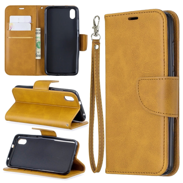 Retro Lambskin Texture Pure Color Horizontal Flip PU Leather Case with Holder & Card Slots & Wallet & Lanyard for Xiaomi Redmi 7A