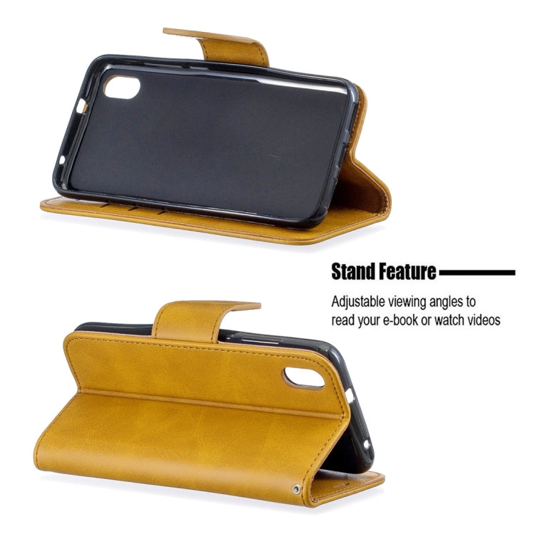 Retro Lambskin Texture Pure Color Horizontal Flip PU Leather Case with Holder & Card Slots & Wallet & Lanyard for Xiaomi Redmi 7A