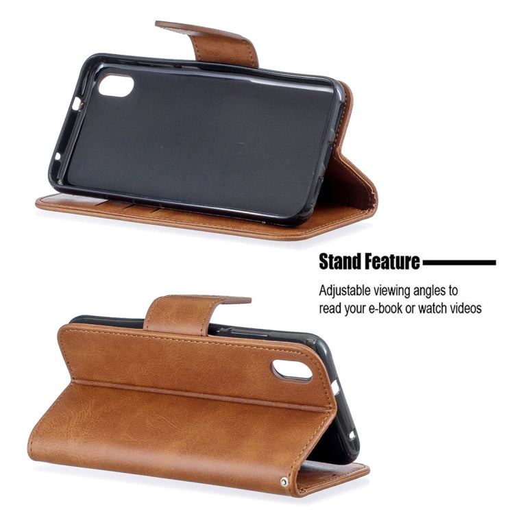 Retro Lambskin Texture Pure Color Horizontal Flip PU Leather Case with Holder & Card Slots & Wallet & Lanyard for Xiaomi Redmi 7A