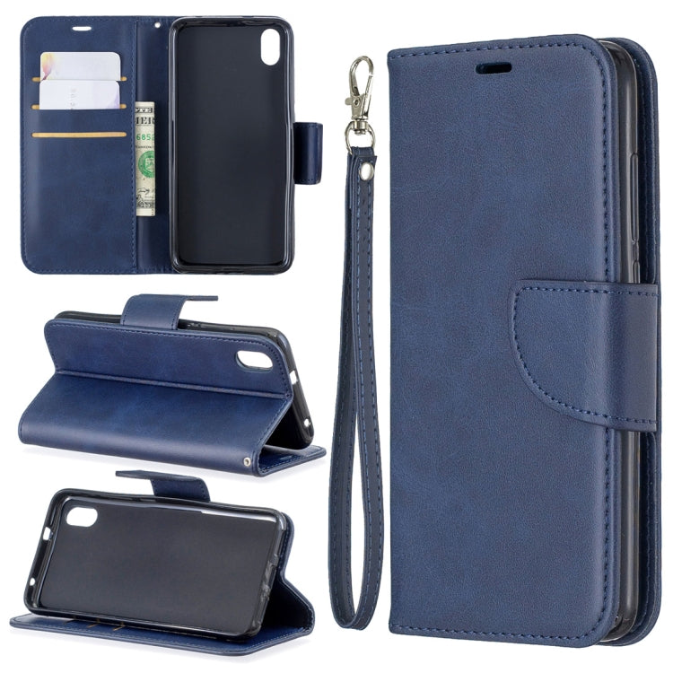Retro Lambskin Texture Pure Color Horizontal Flip PU Leather Case with Holder & Card Slots & Wallet & Lanyard for Xiaomi Redmi 7A