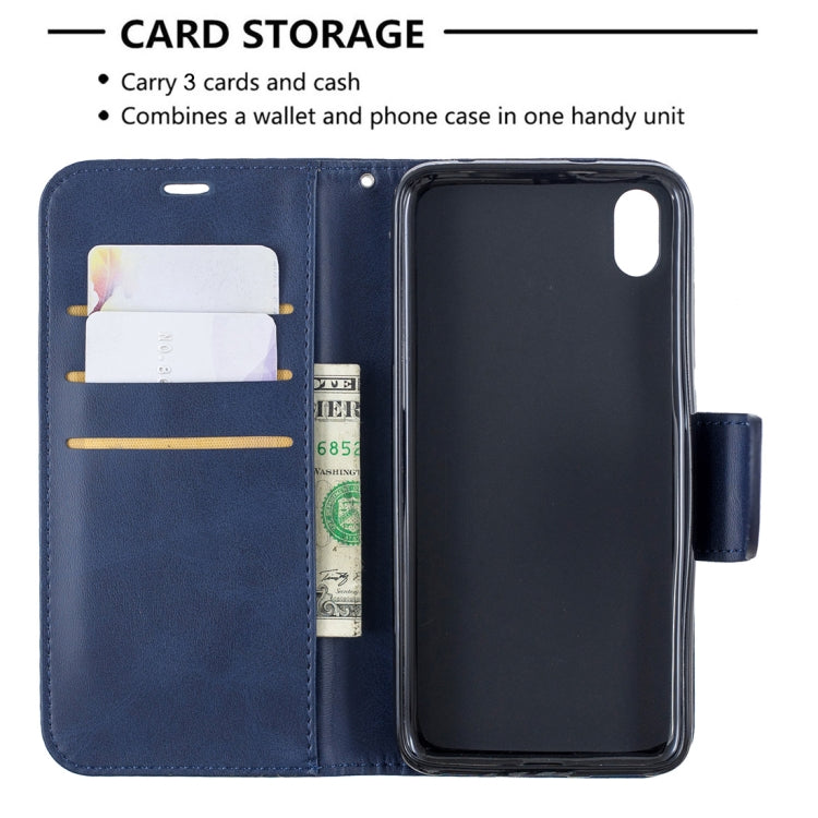 Retro Lambskin Texture Pure Color Horizontal Flip PU Leather Case with Holder & Card Slots & Wallet & Lanyard for Xiaomi Redmi 7A