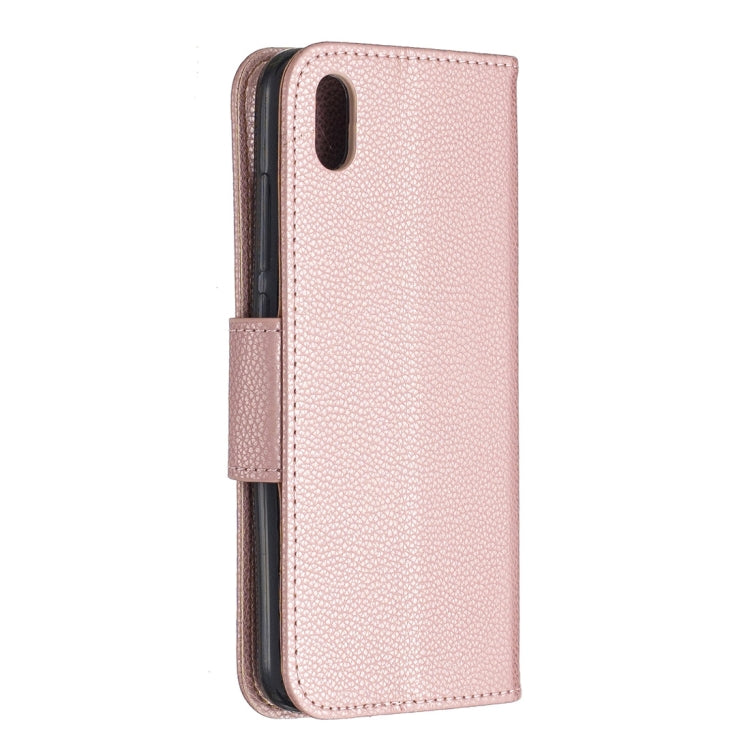 Litchi Texture Pure Color Horizontal Flip PU Leather Case with Holder & Card Slots & Wallet & Lanyard for Xiaomi Redmi 7A