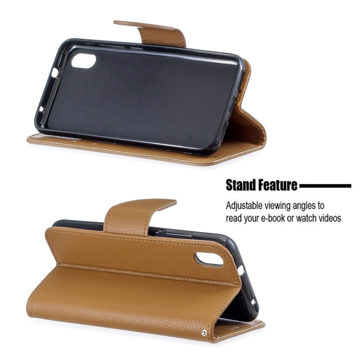 Litchi Texture Pure Color Horizontal Flip PU Leather Case with Holder & Card Slots & Wallet & Lanyard for Xiaomi Redmi 7A