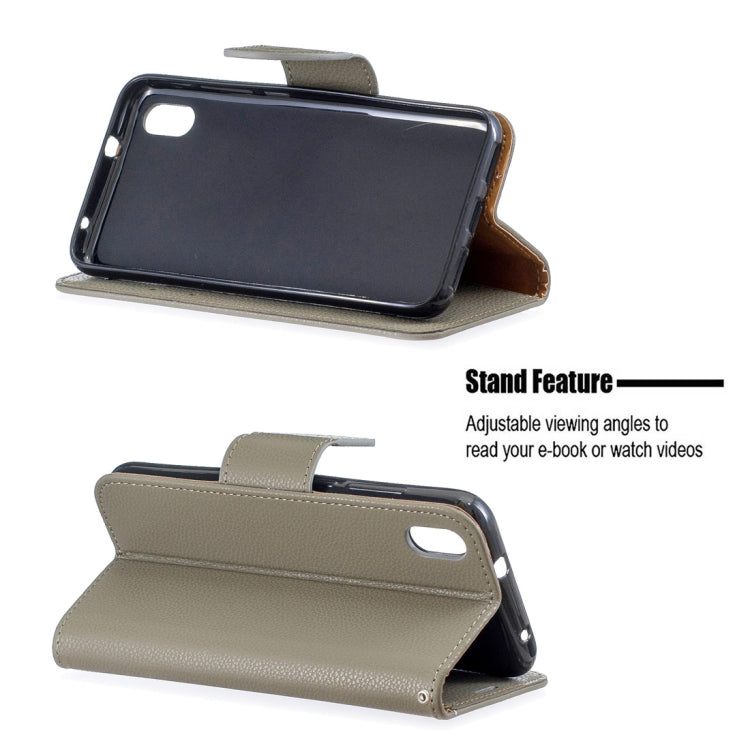 Litchi Texture Pure Color Horizontal Flip PU Leather Case with Holder & Card Slots & Wallet & Lanyard for Xiaomi Redmi 7A