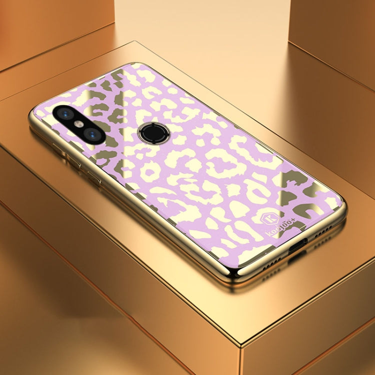 Leopard Pattern Electroplating Soft Frame Plexiglass Mirror Protective Case For Xiaomi Mi 8