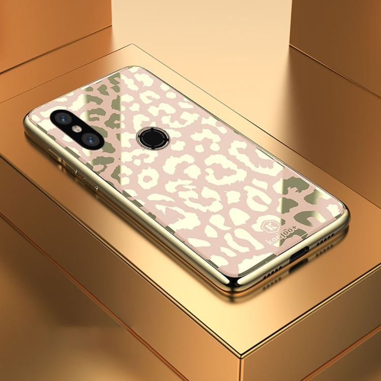 Leopard Pattern Electroplating Soft Frame Plexiglass Mirror Protective Case For Xiaomi Mi 8