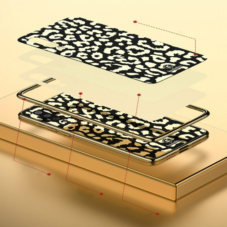 Leopard Pattern Electroplating Soft Frame Plexiglass Mirror Protective Case For Xiaomi Mi 8 Lite