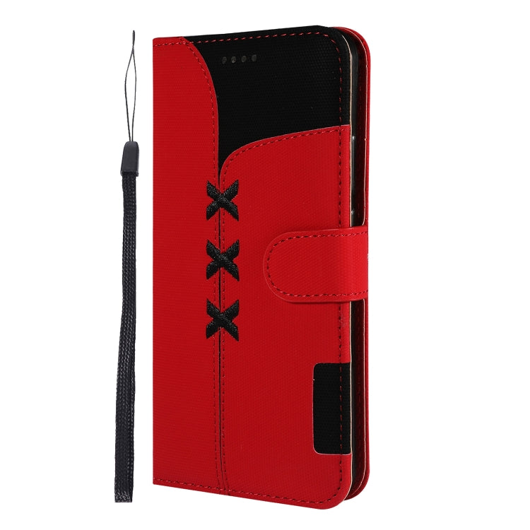 Fabric Stitching Embroidery Horizontal Flip Leather Case With Holder & Card Slots & Wallet for Xiaomi Redmi Note 7