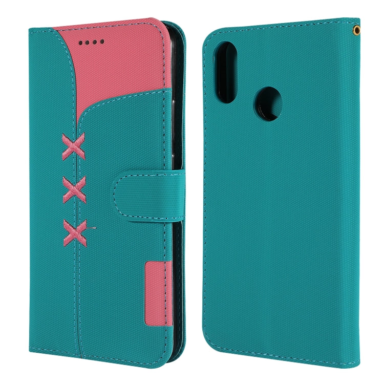 Fabric Stitching Embroidery Horizontal Flip Leather Case With Holder & Card Slots & Wallet for Xiaomi Redmi Note 7