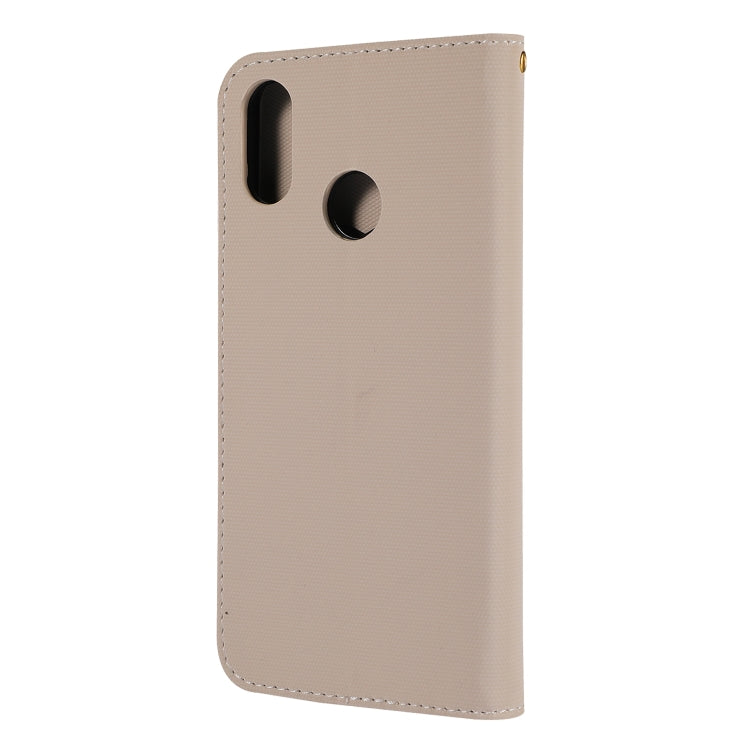 Fabric Stitching Embroidery Horizontal Flip Leather Case With Holder & Card Slots & Wallet for Xiaomi Redmi Note 7