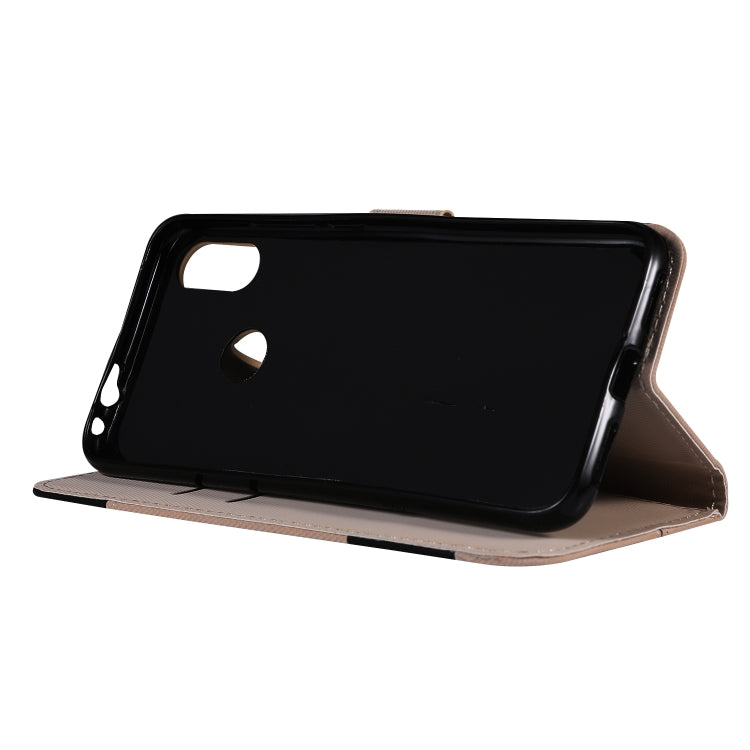 Fabric Stitching Embroidery Horizontal Flip Leather Case With Holder & Card Slots & Wallet for Xiaomi Redmi Note 7