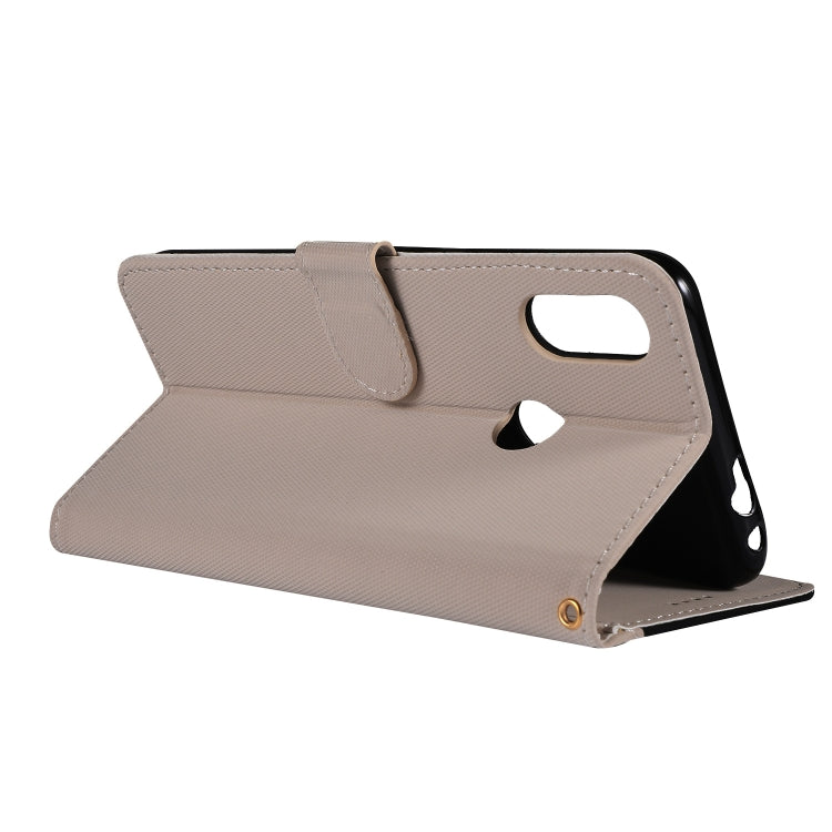 Fabric Stitching Embroidery Horizontal Flip Leather Case With Holder & Card Slots & Wallet for Xiaomi Redmi Note 7