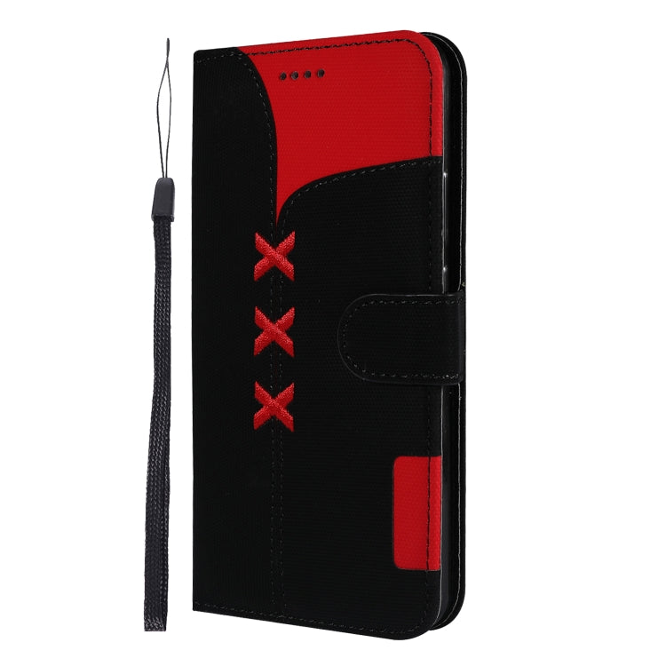 Fabric Stitching Embroidery Horizontal Flip Leather Case With Holder & Card Slots & Wallet for Xiaomi Redmi Note 7