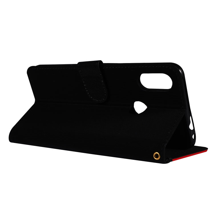 Fabric Stitching Embroidery Horizontal Flip Leather Case With Holder & Card Slots & Wallet for Xiaomi Redmi Note 7