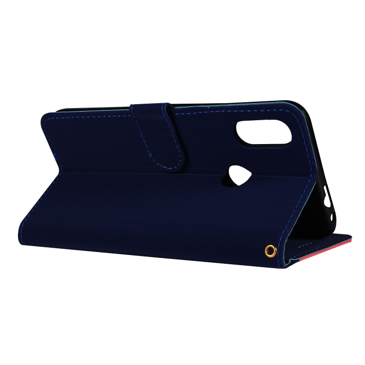 Fabric Stitching Embroidery Horizontal Flip Leather Case With Holder & Card Slots & Wallet for Xiaomi Redmi Note 7