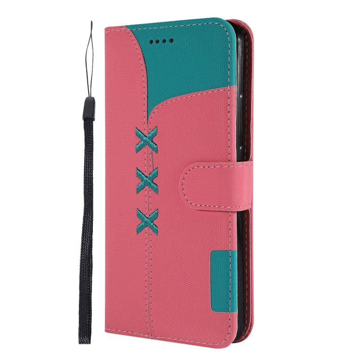 Fabric Stitching Embroidery Horizontal Flip Leather Case With Holder & Card Slots & Wallet for Xiaomi Redmi Note 7