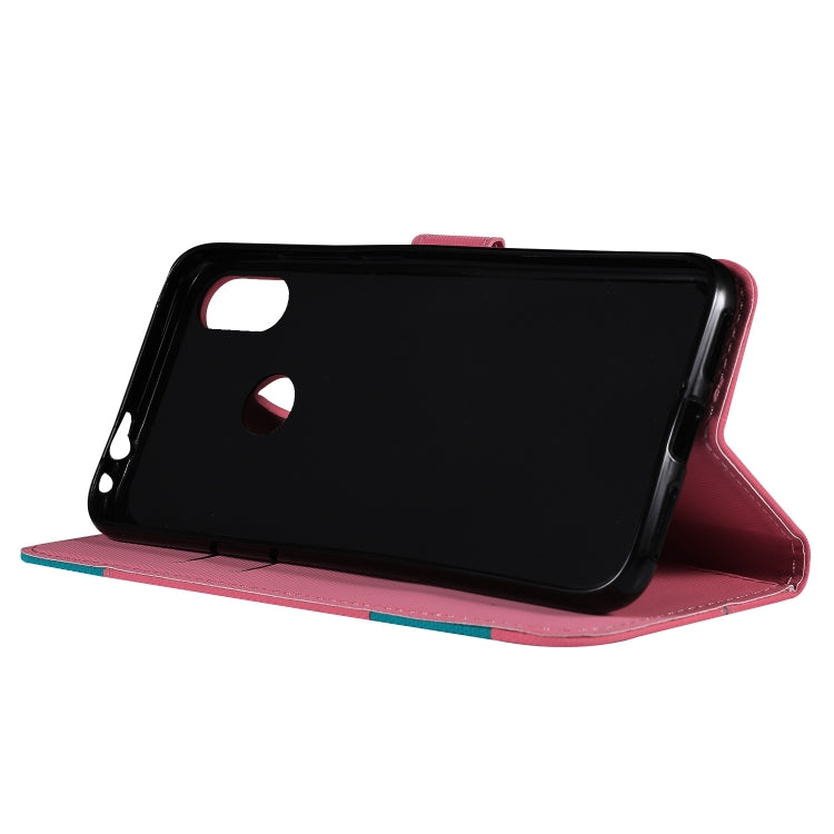 Fabric Stitching Embroidery Horizontal Flip Leather Case With Holder & Card Slots & Wallet for Xiaomi Redmi Note 7