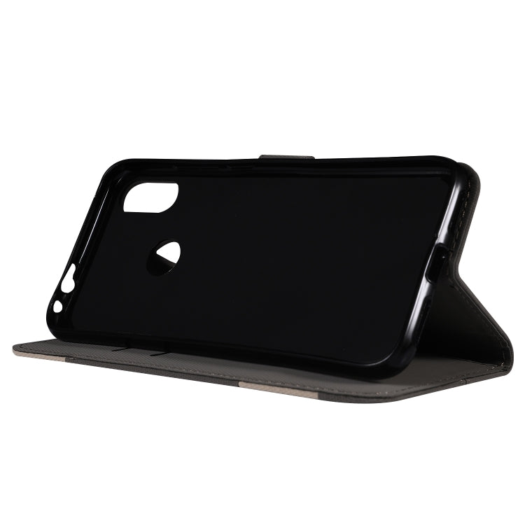 Fabric Stitching Embroidery Horizontal Flip Leather Case With Holder & Card Slots & Wallet for Xiaomi Redmi Note 7