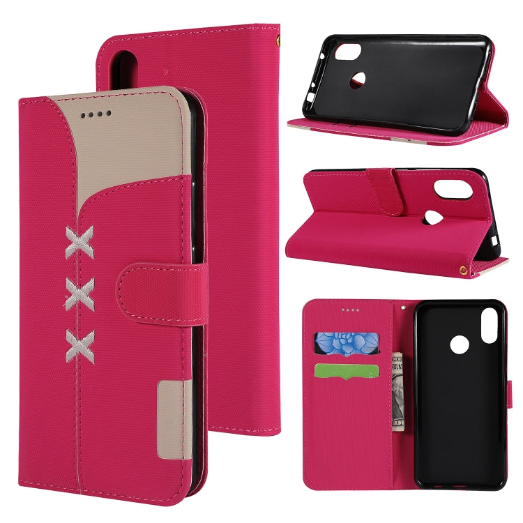 Fabric Stitching Embroidery Horizontal Flip Leather Case With Holder & Card Slots & Wallet for Xiaomi Redmi Note 6 Pro