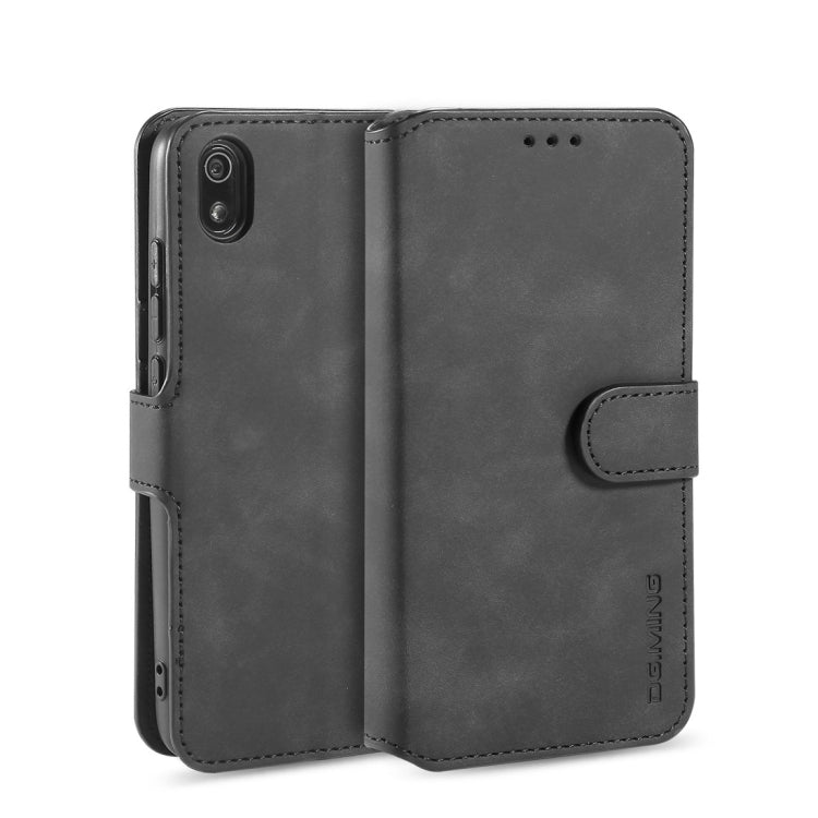 DG.MING Retro Oil Side Horizontal Flip Case with Holder & Card Slots & Wallet for Xiaomi Redmi 7A