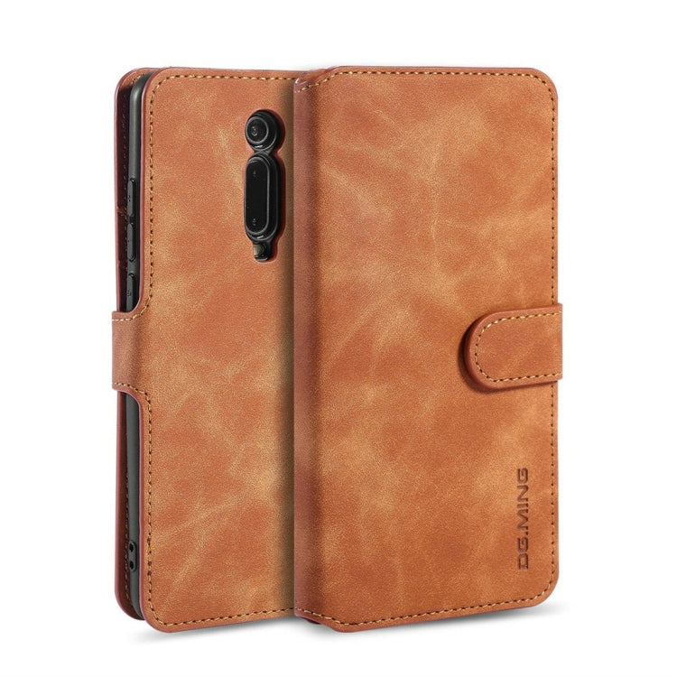 DG.MING Retro Oil Side Horizontal Flip Case with Holder & Card Slots & Wallet for Xiaomi Redmi K20 / K20 Pro / Mi 9T