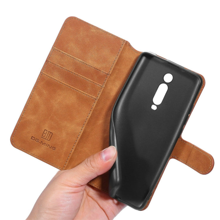 DG.MING Retro Oil Side Horizontal Flip Case with Holder & Card Slots & Wallet for Xiaomi Redmi K20 / K20 Pro / Mi 9T
