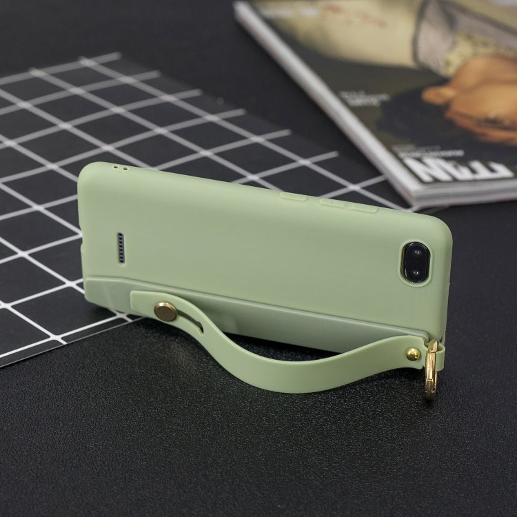 Shockproof Solid Color TPU Case with Wristband For Xiaomi Redmi 6A