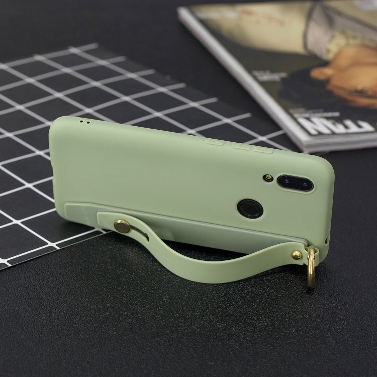 Shockproof Solid Color TPU Case with Wristband For Xiaomi Redmi 7