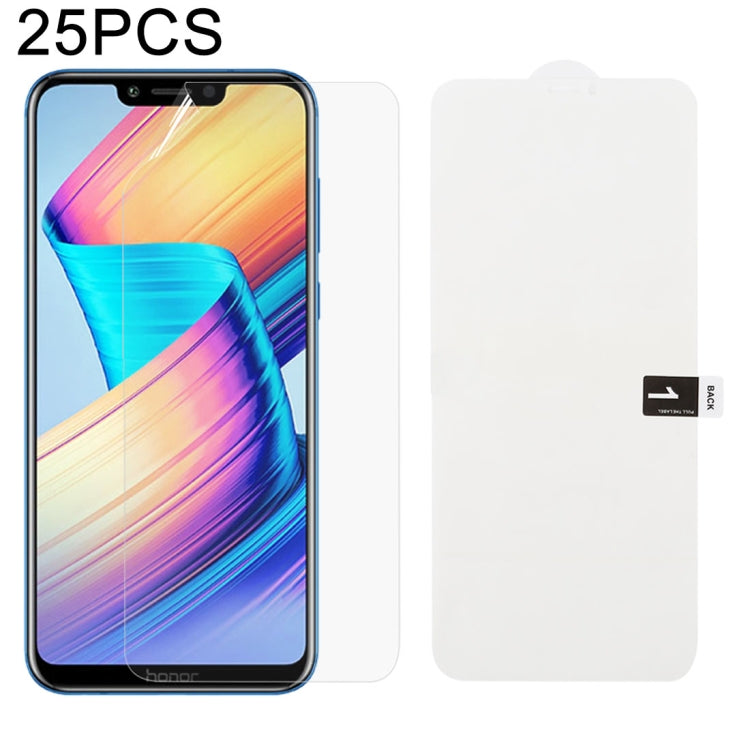 25 PCS Soft Hydrogel Film Full Cover Front Protector with Alcohol Cotton + Scratch Card for Huawei Honor Play