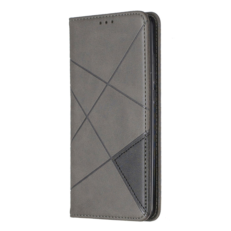Rhombus Texture Horizontal Flip Magnetic Leather Case with Holder & Card Slots