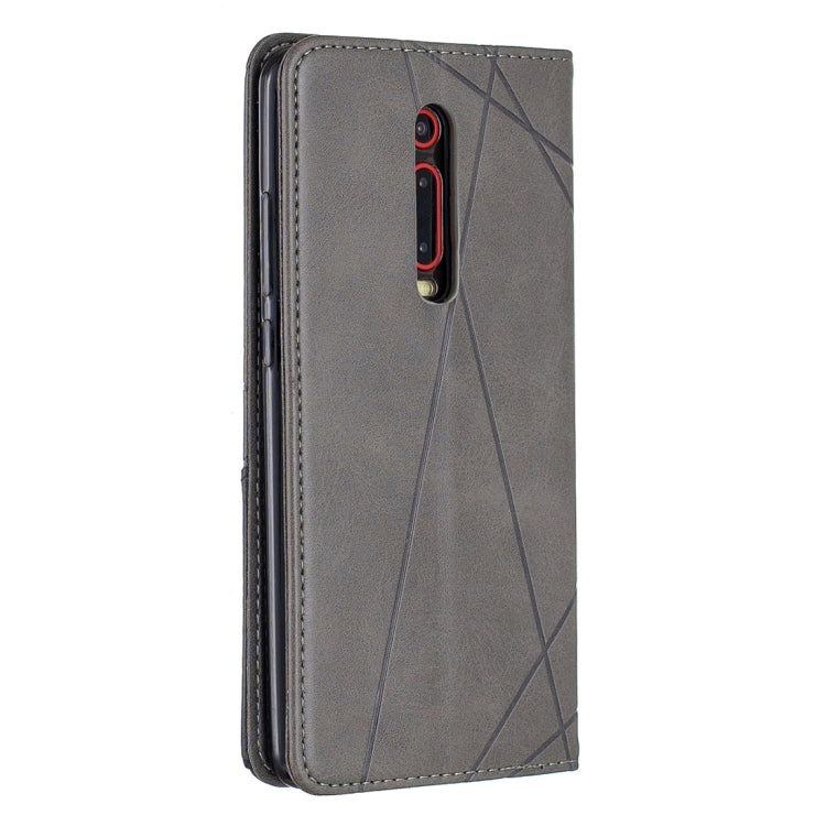 Rhombus Texture Horizontal Flip Magnetic Leather Case with Holder & Card Slots