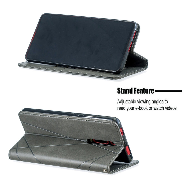 Rhombus Texture Horizontal Flip Magnetic Leather Case with Holder & Card Slots