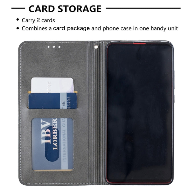 Rhombus Texture Horizontal Flip Magnetic Leather Case with Holder & Card Slots