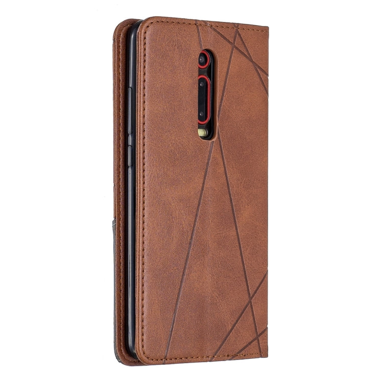 Rhombus Texture Horizontal Flip Magnetic Leather Case with Holder & Card Slots