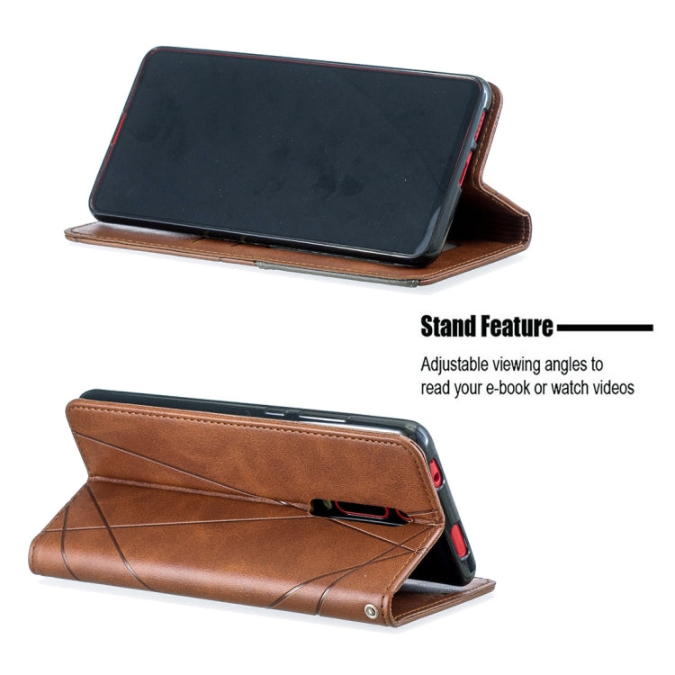 Rhombus Texture Horizontal Flip Magnetic Leather Case with Holder & Card Slots